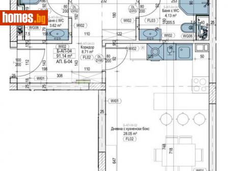 Тристаен, 111m² - Апартамент за продажба - 113600261