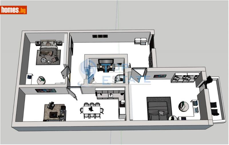 Тристаен, 115m² - Жк. Бузлуджа, Велико Търново - Апартамент за продажба - Top Estate - 113612002