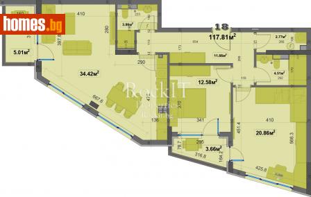 Тристаен, 134m² - Апартамент за продажба - 113612195