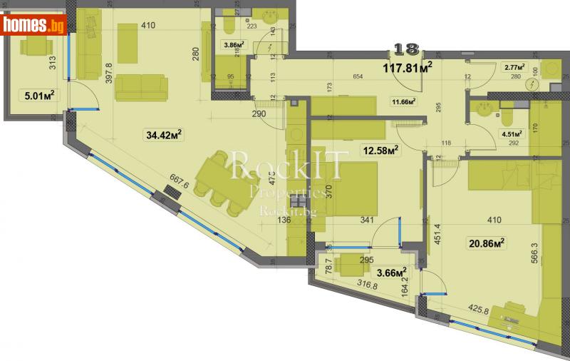 Тристаен, 134m² - Жк. Овча Купел, София - Апартамент за продажба - RockIT Properties - 113612195
