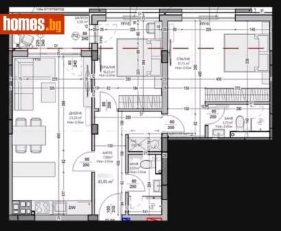 Тристаен, 95m² - Апартамент за продажба - 113616567