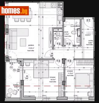 Тристаен, 107m² - Апартамент за продажба - 113616568