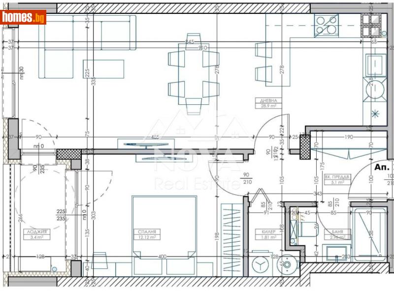Двустаен, 74m² - Жк. Младост, Варна - Апартамент за продажба - Нова Риъл Естейт - 113623430