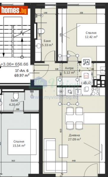Двустаен, 82m² - Кв. Малинова Долина, София - Апартамент за продажба - Myvision Real Estate - 113630528