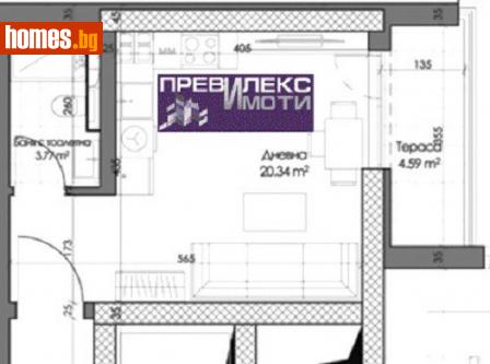 Едностаен, 44m² - Апартамент за продажба - 113632402