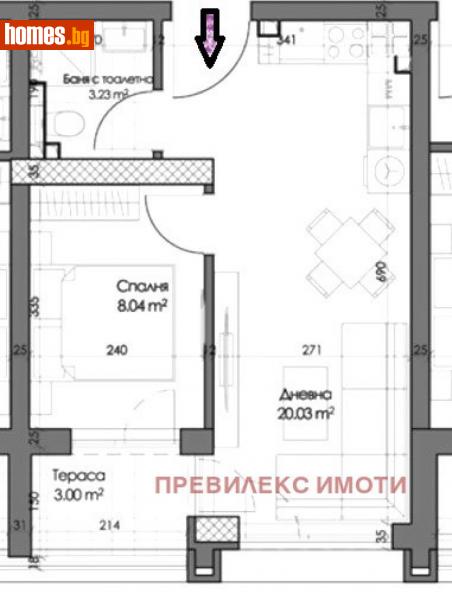 Двустаен, 51m² - Жк. Гагарин, Пловдив - Апартамент за продажба - Превилекс имоти ЕООД - 113632406