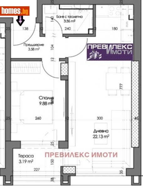 Двустаен, 61m² - Жк. Гагарин, Пловдив - Апартамент за продажба - Превилекс имоти ЕООД - 113632407