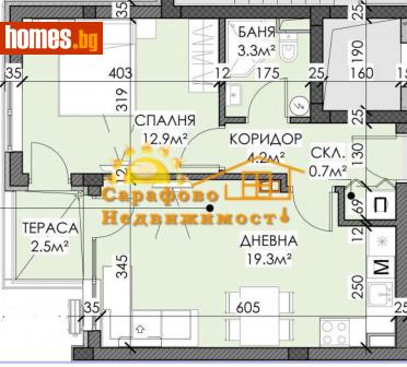 Двустаен, 60m² - Апартамент за продажба - 113636666