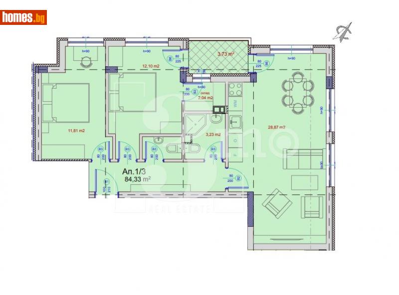 Тристаен, 102m² - Жк. Люлин 9, София - Апартамент за продажба - 3mo офис Амалтея - 113643663