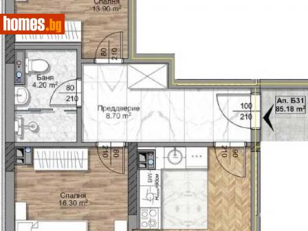 Тристаен, 104m² - Апартамент за продажба - 113644434
