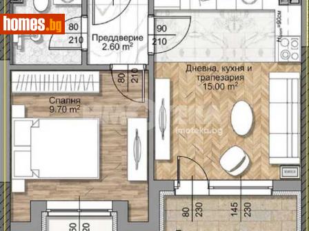 Двустаен, 52m² - Апартамент за продажба - 113644440