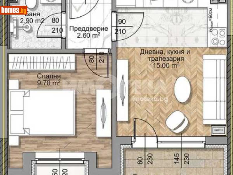 Двустаен, 52m² - Жк. Овча Купел, София - Апартамент за продажба - ИМОТЕКА АД - 113644440