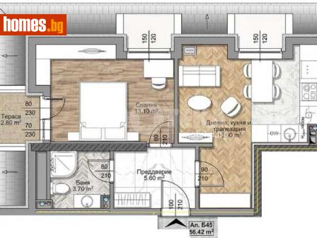 Двустаен, 67m² - Апартамент за продажба - 113644442