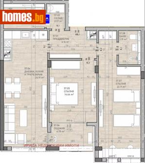 Тристаен, 124m² - Апартамент за продажба - 113649645