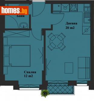 Двустаен, 53m² - Апартамент за продажба - 113649818