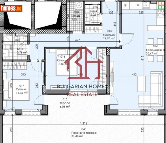 Тристаен, 114m² - Жк. Сердика, София - Апартамент за продажба - Bulgarian Homes - 113658139