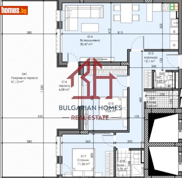 Тристаен, 114m² - Жк. Зона Б18, София - Апартамент за продажба - Bulgarian Homes - 113658174