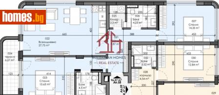 Тристаен, 113m² - Апартамент за продажба - 113658204