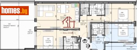 Тристаен, 113m² - Апартамент за продажба - 113658219