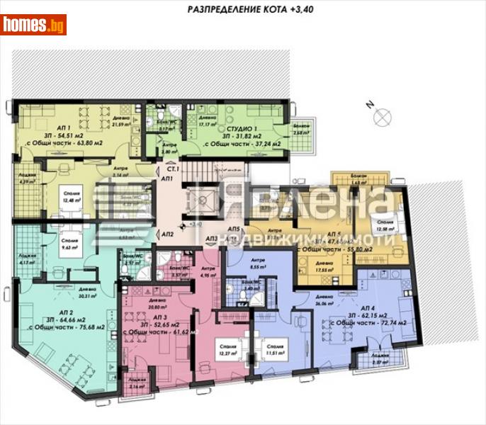 Двустаен, 72m² -  Широк Център, Пловдив - Апартамент за продажба - ЯВЛЕНА - 113659018