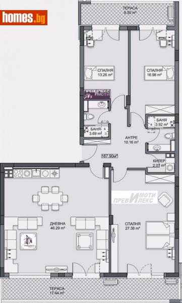 Четиристаен, 204m² - Кв. Кършияка, Пловдив - Апартамент за продажба - Превилекс имоти ЕООД - 113674397