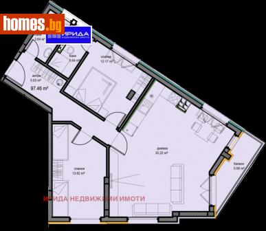 Тристаен, 116m² - Апартамент за продажба - 113674489