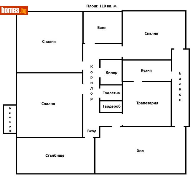 Многостаен, 119m² - Жк. Овчарски, Хасково - Апартамент за продажба - Imperial house - 113674833