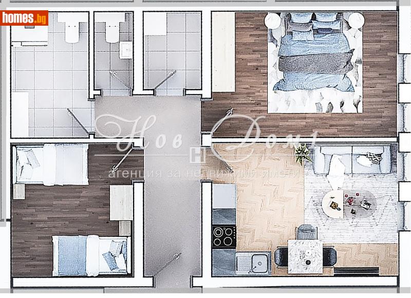 Тристаен, 102m² - Жк. Сердика, София - Апартамент за продажба - Нов дом 1 - 113690708