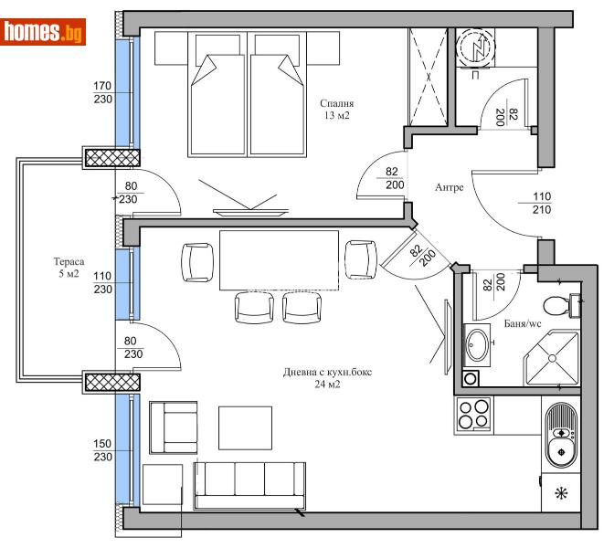 Двустаен, 63m² - Жк. Христо Смирненски, Пловдив - Апартамент за продажба - КОНДОР НЕДВИЖИМИ ИМОТИ - 113690743