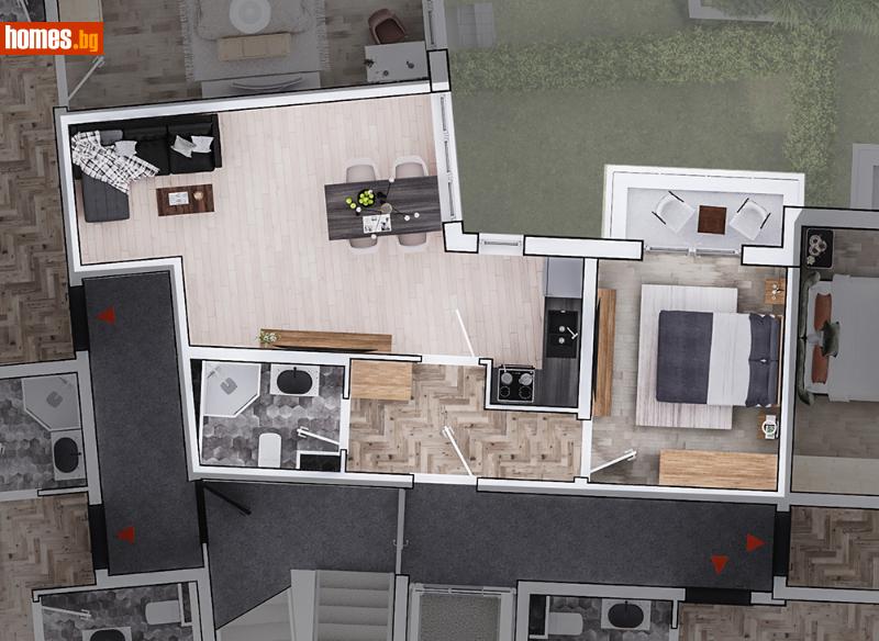 Двустаен, 76m² - Жк. Стрелбище, София - Апартамент за продажба - Нов дом 1 - 113707990