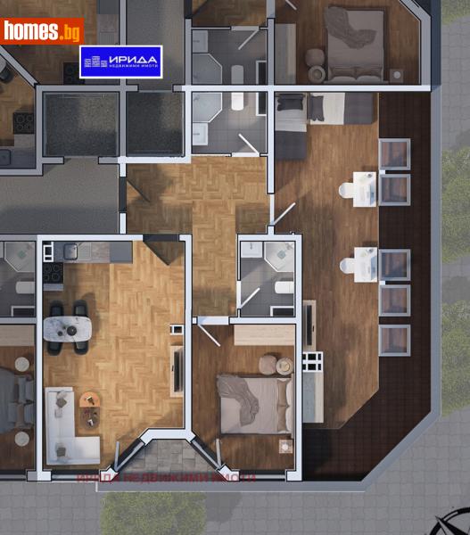 Тристаен, 133m² - Жк. Дружба 1, София - Апартамент за продажба - Ирида - 113725202