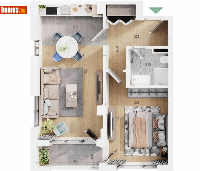 Двустаен, 70m² - Жк. Тракия, Пловдив - Апартамент за продажба - ВИ ИМОТИ - 113725453