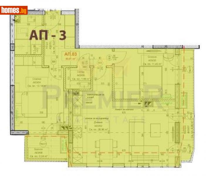 Тристаен, 108m² - Жк. Овча Купел 1, София - Апартамент за продажба - ИМОТИ ПРЕМИЕР - 113738701
