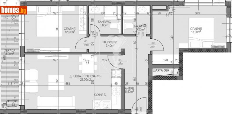 Тристаен, 105m² - Жк. Гагарин, Пловдив - Апартамент за продажба - 33 Realty - 113744383