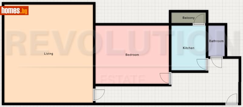 Двустаен, 65m² -  Център, София - Апартамент за продажба - Революшън Естейт - 113749060