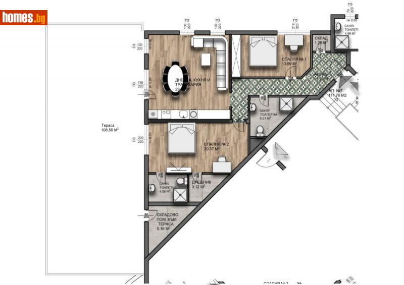 Тристаен, 220m² - С.Малки Чифлик, Велико Търново - Апартамент за продажба - PROPER HOMES - 113754663