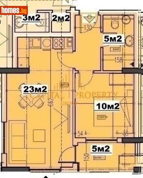 Двустаен, 60m² - Жк. Левски, Варна - Апартамент за продажба - Капитал Пропърти Груп - 113770676