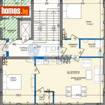 Тристаен, 86m² - Апартамент за продажба - 113773530