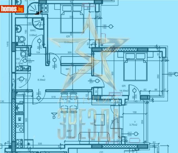 Тристаен, 104m² - Жк. Христо Смирненски, Пловдив - Апартамент за продажба - АГЕНЦИЯ ЗВЕЗДА - 113776808