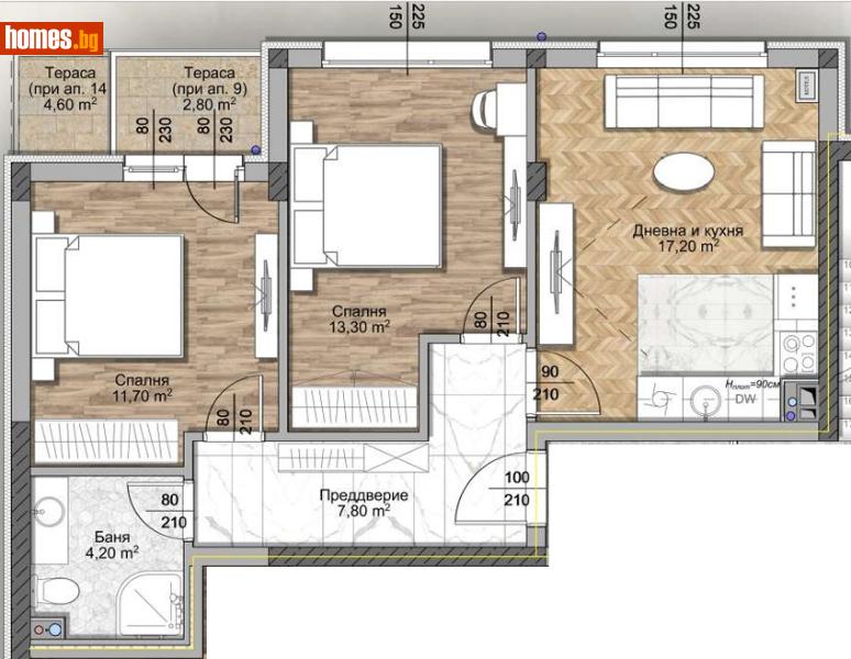 Тристаен, 88m² - Жк. Овча Купел, София - Апартамент за продажба - ERA Младост - 113781659