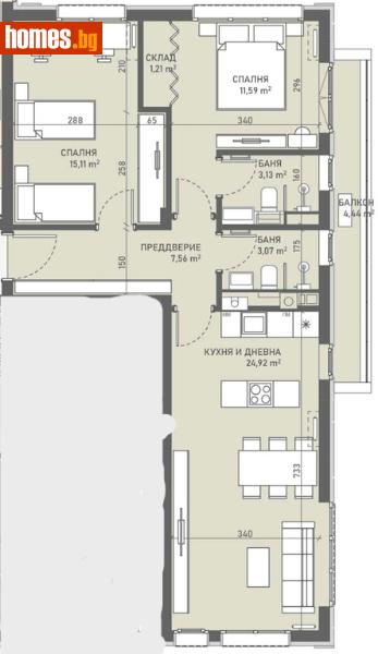Тристаен, 86m² - Жк. Овча Купел, София - Апартамент за продажба - Титан Пропъртис - 113781695