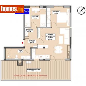 Тристаен, 121m² - Апартамент за продажба - 113786243