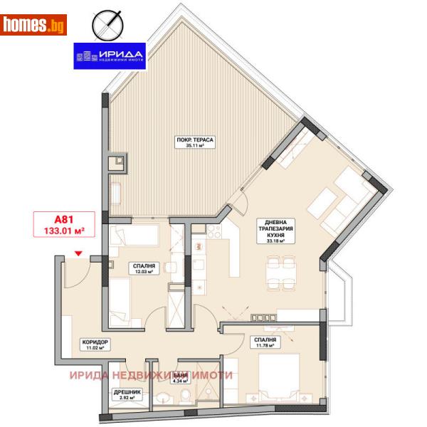 Тристаен, 157m² - Жк. Младост 4, София - Апартамент за продажба - Ирида - 113786248
