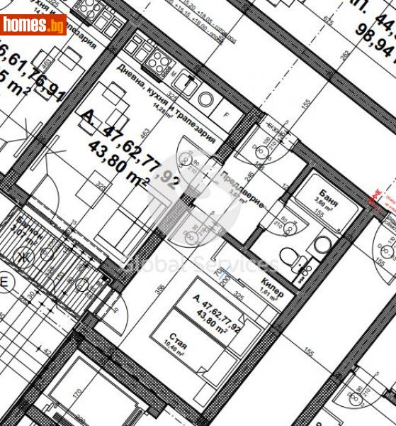 Двустаен, 56m² - Жк. Зона Б19, София - Апартамент за продажба - Глобъл Сървисиз ООД - 113810021