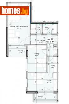 Тристаен, 124m² - Апартамент за продажба - 113813188