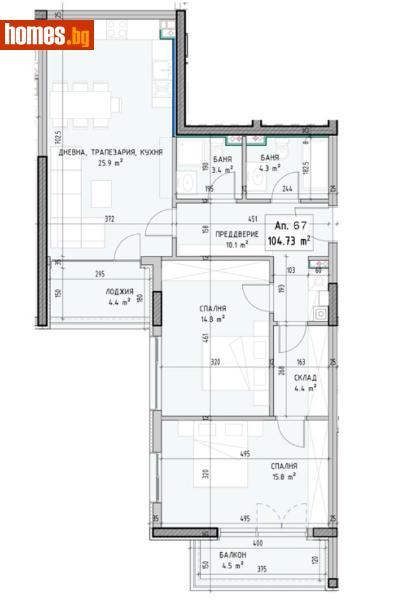 Тристаен, 124m² - Кв. Малинова Долина, София - Апартамент за продажба - LATIRA - 113813188