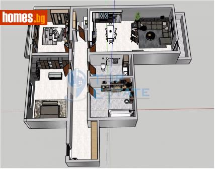 Тристаен, 112m² - Апартамент за продажба - 113821324