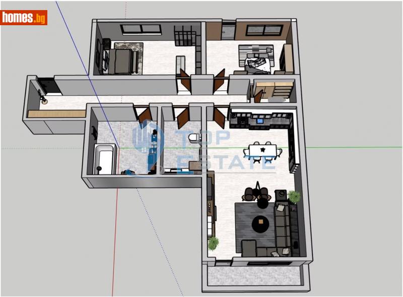 Тристаен, 112m² - Жк. Бузлуджа, Велико Търново - Апартамент за продажба - Top Estate - 113821333
