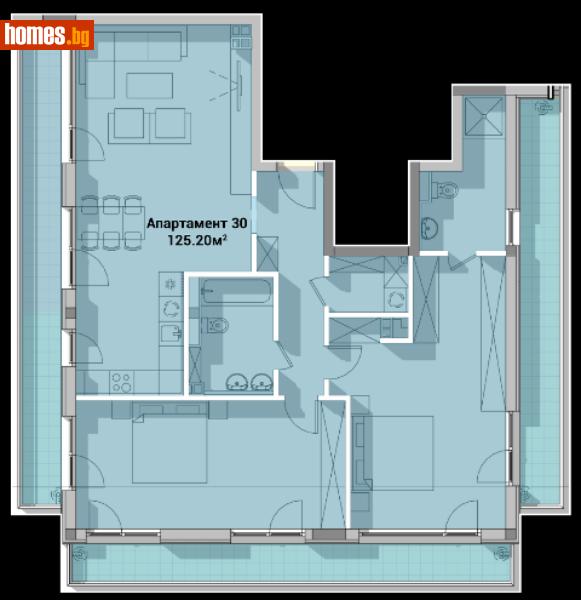 Тристаен, 177m² - Жк. Полигона, София - Апартамент за продажба - LATIRA - 113824135