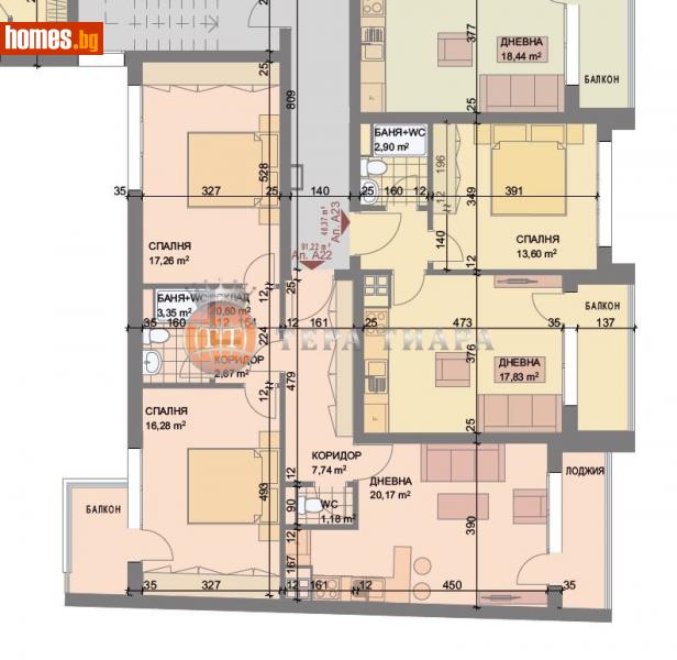 Тристаен, 108m² - Жк. Разсадника, София - Апартамент за продажба - Тера Тиара - 113828015